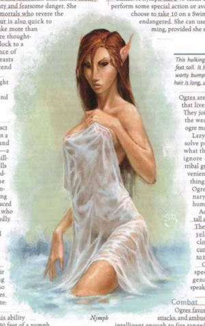D&D 3.5e’s Nymph, an example of how D&D has portrayed female monsters